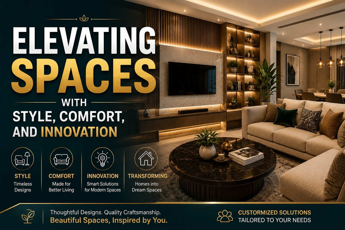 Elevating Spaces with Style, Comfort and Innovation Modern interior design solutions combining style comfort and innovation